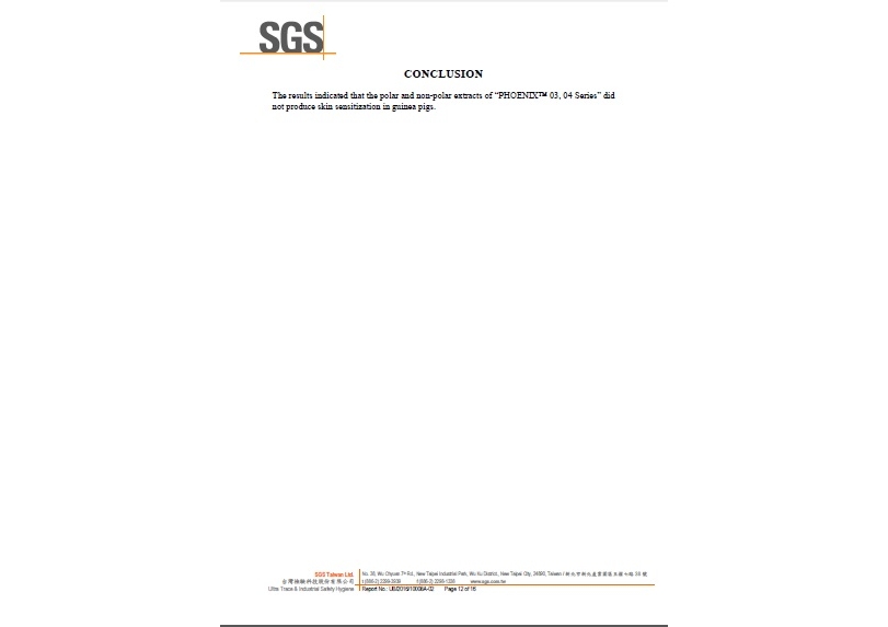 Phoenix TPE ISO10993-10 Skin Sensitization Test Report